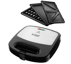 Bild zu Russell Hobbs Multifunktionsgerät 3-in-1 [Sandwichmaker, Waffeleisen, Kontaktgrill] für 30,98€