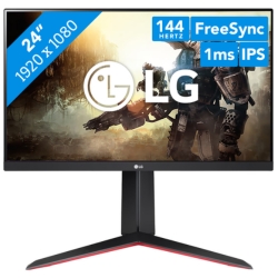 Bild zu LG UltraGear 24GN65R-B Gaming-Monitor (23.8″, 1920×1080, 144Hz, IPS, 300nits, HDMI 2.0, DP 1.4, höhenverstellbar + Pivot) für 99€ (Vergleich: 121,62€)