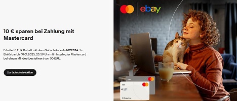 Bild zu eBay: 10€ Rabatt auf euren Einkauf bei Zahlung mit Mastercard (50€ MBW)