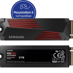 Bild zu 2TB SSD Samsung 990 Pro mit Heatsink (MZ-V9P2T0GW) für 143,99€ (Vergleich: 159,95€)