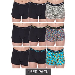 Bild zu TASTIQ Herren Boxershorts mit Pizza- / US-Dollar- oder Müsli-Print im 15er Pack mit Geschenkbox für 30€ (Vergleich: 47,60€)